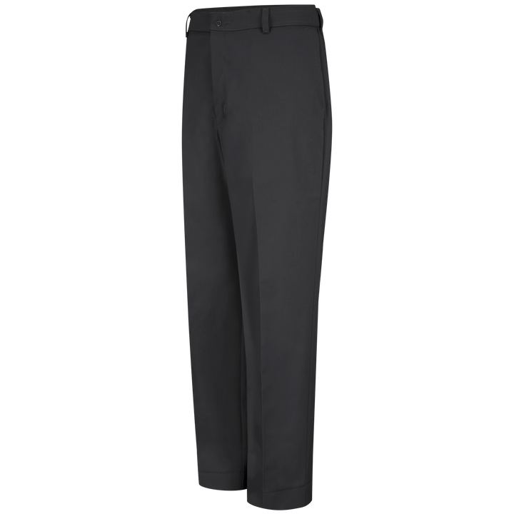 PolyCotton Unhemmed Industrial Dress Pants, Black/Brown