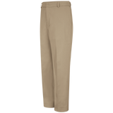 PolyCotton Unhemmed Industrial Dress Pants, Light Tan/Navy