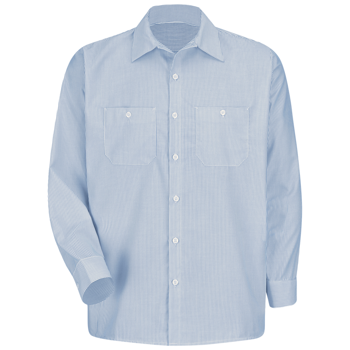 Poly/Cotton Stripe Work Shirt W/ Pockets