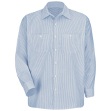 Poly/Cotton Stripe Work Shirt W/ Pockets