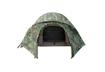 Two Person Combat Tent, Woodland Camo, Used, Excellent