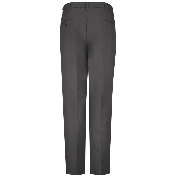 PolyCotton Unhemmed Industrial Dress Pants, Charcoal Gray/Black