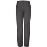 PolyCotton Unhemmed Industrial Dress Pants, Charcoal Gray/Black