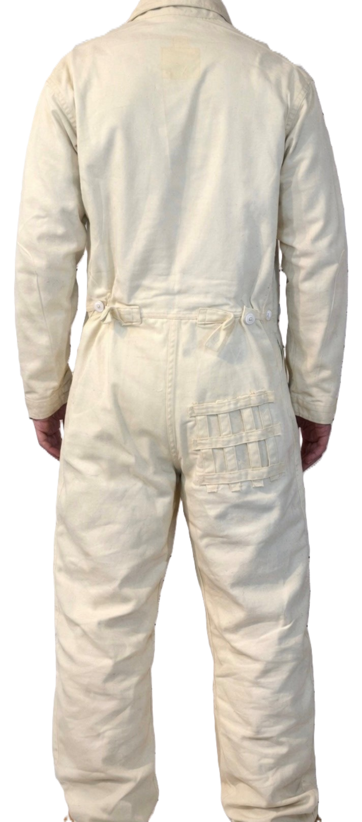 New Vintage G.I. Explosive Handler's Coverall, Cotton Sateen, White,