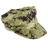U.S. Navy NWU Type III Utility/Patrol Cap, USN 8-Point GI, AOR2, 50/50 Nylon/ Cotton Ripstop, w/ Ace Embroidered Insignia, NWT