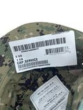 U.S. Navy NWU Type III Utility/Patrol Cap, USN 8-Point GI, AOR2, 50/50 Nylon/ Cotton Ripstop, w/ Ace Embroidered Insignia, NWT