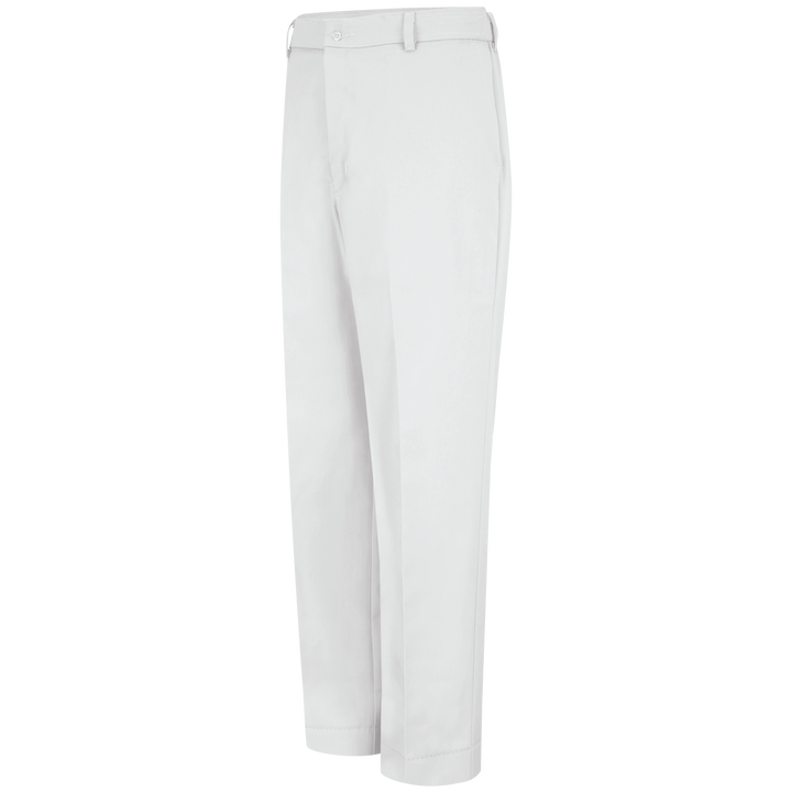 PolyCotton Unhemmed Industrial Dress Pants, White