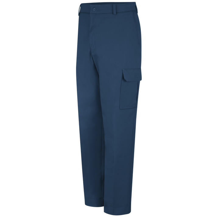 PolyCotton Unhemmed Industrial Cargo Pants, Navy