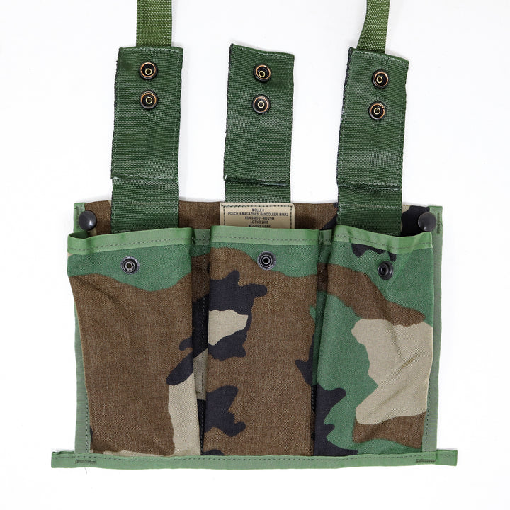 MOLLE II 6-Magazine Bandoleer Pouch – U.S. Made, Woodland Camo