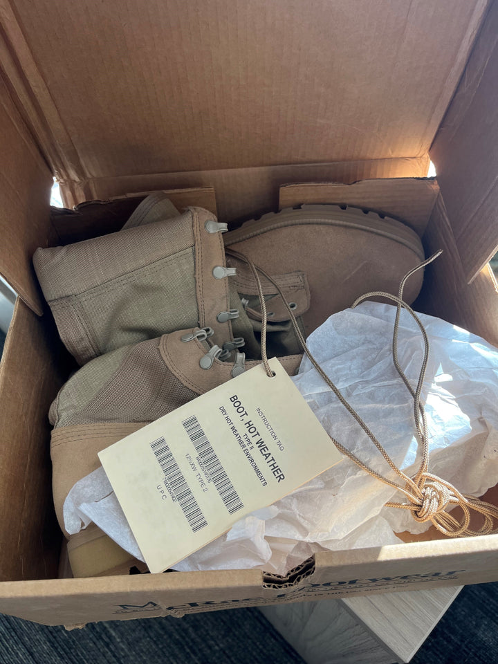 G.I. Hot Weather, 3 Layer Desert Tan Boots, Type II by McRae (ACB-HW), NIB