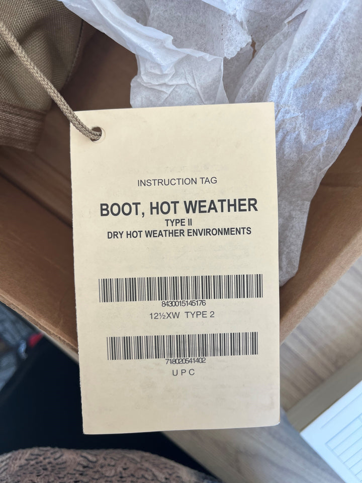 G.I. Hot Weather, 3 Layer Desert Tan Boots, Type II by McRae (ACB-HW), NIB