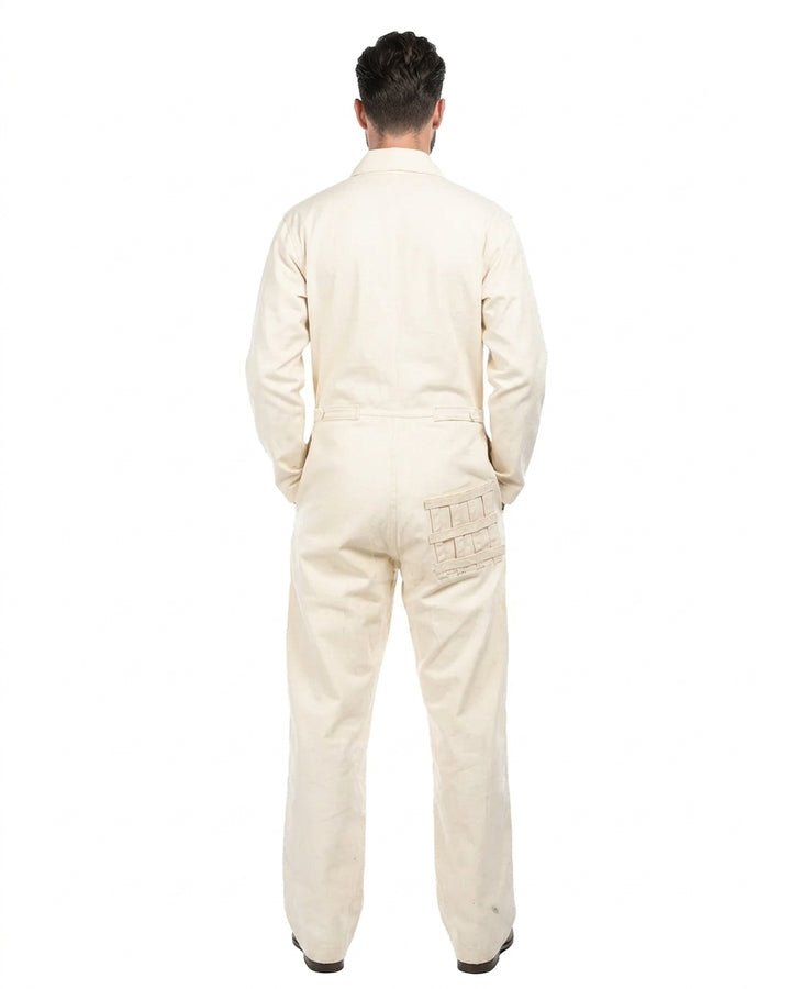 New Vintage G.I. Explosive Handler's Coverall, Cotton Sateen, White,