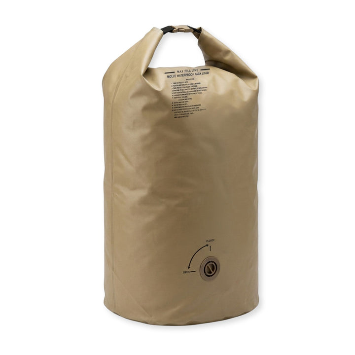 GI Military Waterproof Large Molle Pack Liner Bag, Tan-499