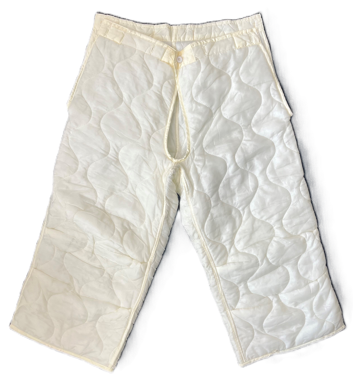 Vintage G.I. M-65 Quilted Pants Liner, White Arctic Snow