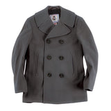 Men's Authentic Wool Blend Peacoat— Black & Oxford Grey