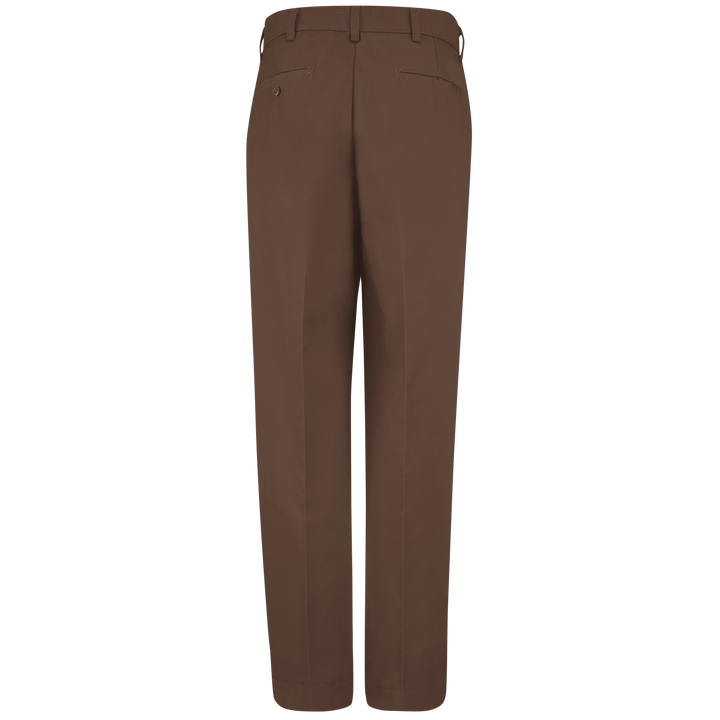 PolyCotton Unhemmed Industrial Dress Pants, Black/Brown