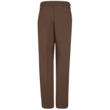 PolyCotton Unhemmed Industrial Dress Pants, Black/Brown