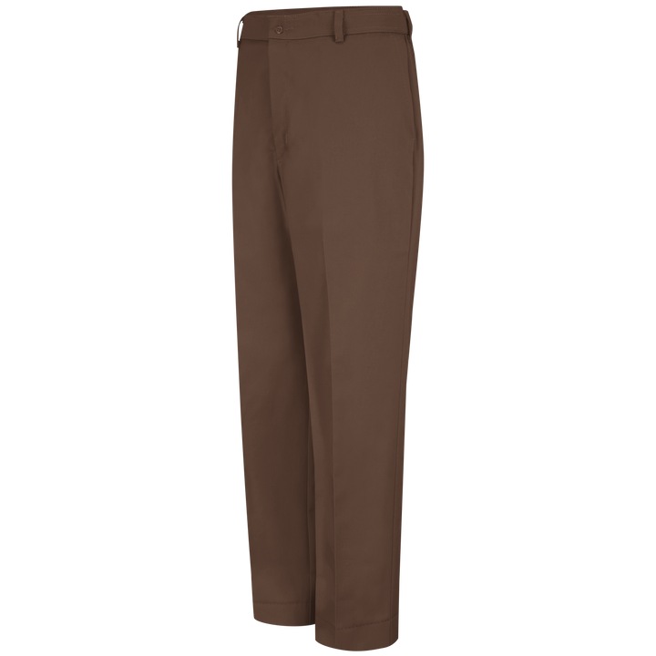 PolyCotton Unhemmed Industrial Dress Pants, Black/Brown