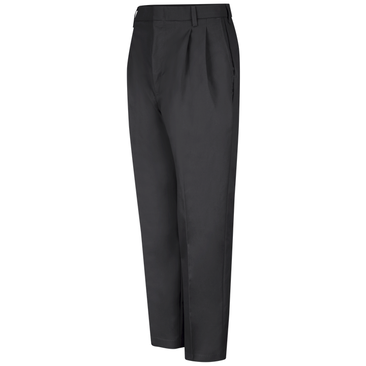 PolyCotton Unhemmed Industrial Dress Pants, Charcoal Gray/Black