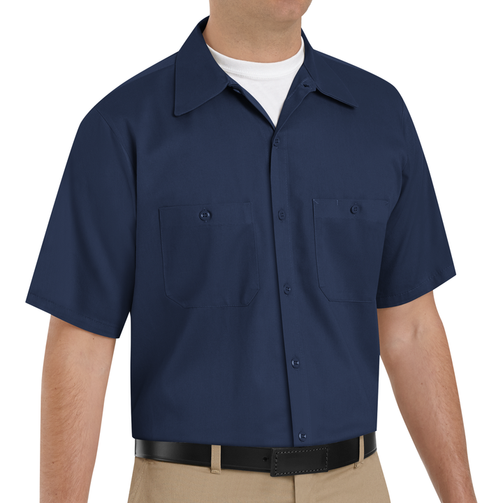 Wrinkle-Resistant Cotton Work Shirt W/ Pockets