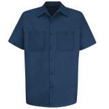 Wrinkle-Resistant Cotton Work Shirt W/ Pockets