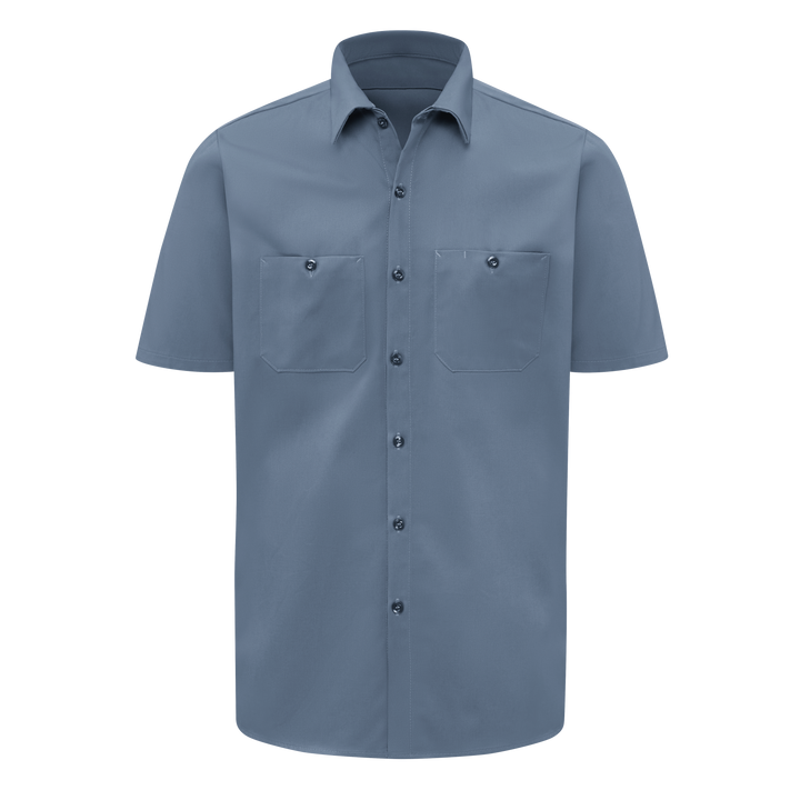 Wrinkle-Resistant Cotton Work Shirt W/ Pockets