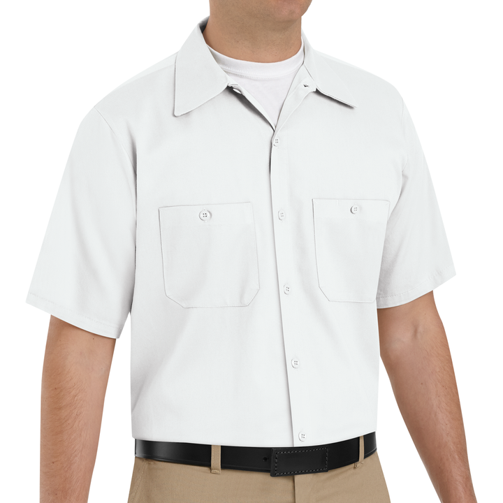 Wrinkle-Resistant Cotton Work Shirt W/ Pockets