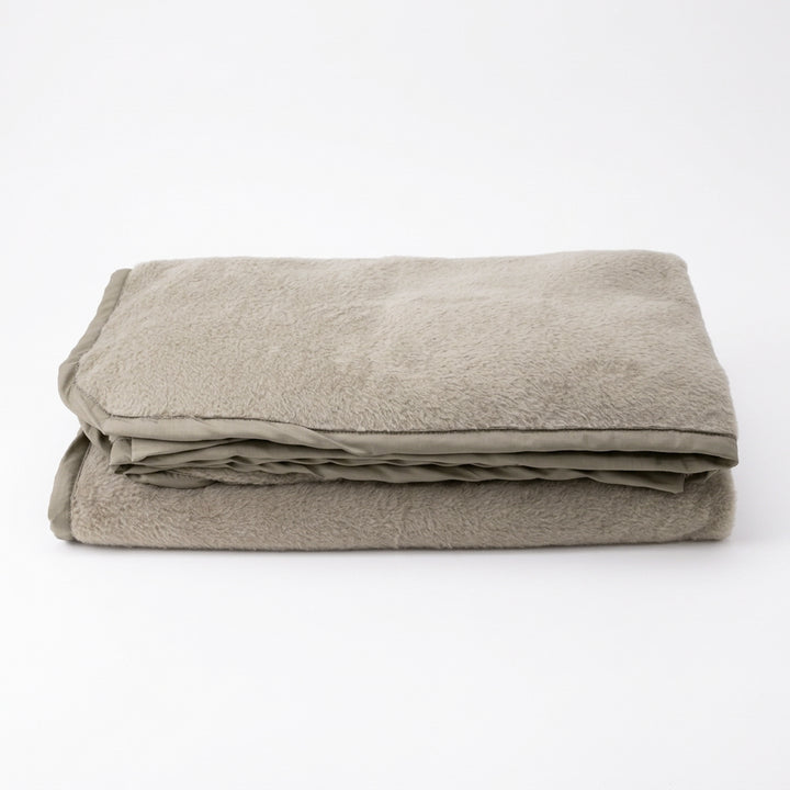 Lightweight Polartec® High Loft Fleece Blanket – Tan, Made in USA