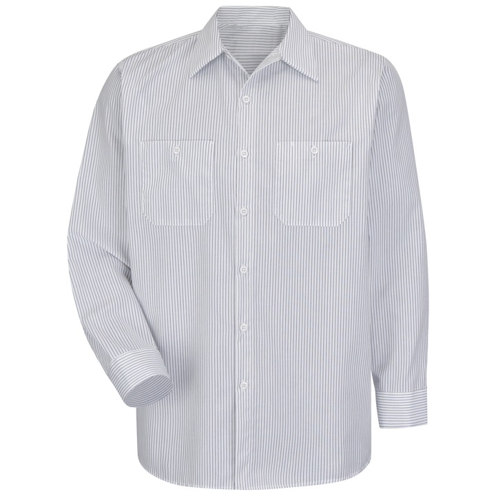 Poly/Cotton Stripe Work Shirt W/ Pockets