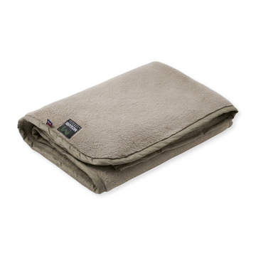 Lightweight Polartec® High Loft Fleece Blanket – Tan, Made in USA