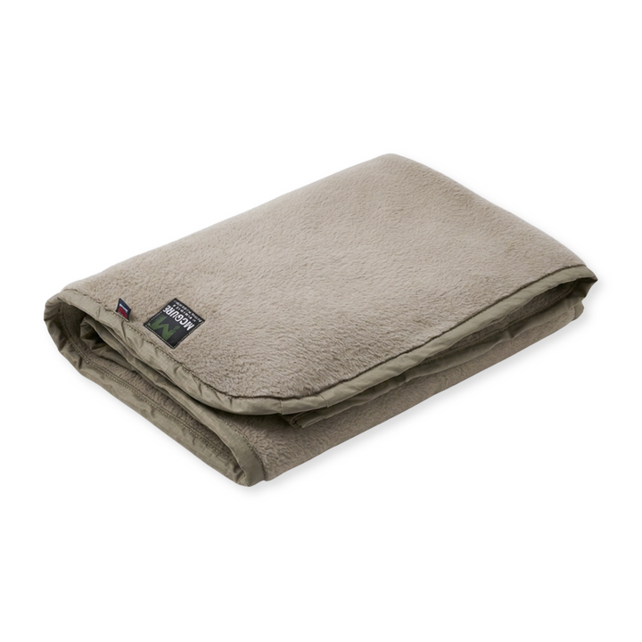 Lightweight Polartec® High Loft Fleece Blanket – Tan, Made in USA