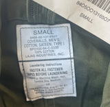 G.I. Vintage Cotton Sateen Type 1 Utility Coverall W/ Velcro Closure, OD