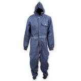Cotton Blue Denim Boiler Suit Coverall, Back-Snaps, Navy, Size 36