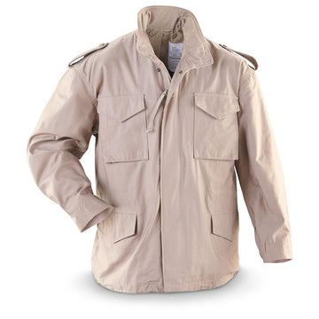 Jacket, M-65 GI Style, Cotton, Khaki, Stained, Size XS
