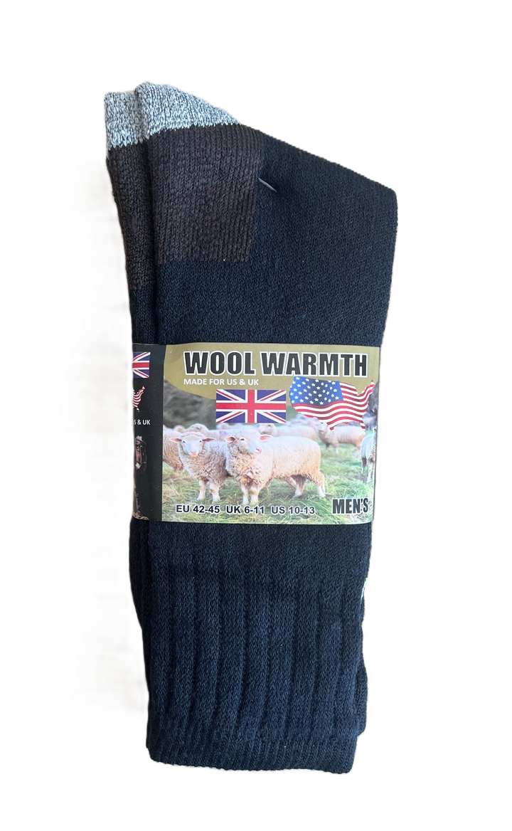 Military Boot Socks, Wool Blend (2 pairs)