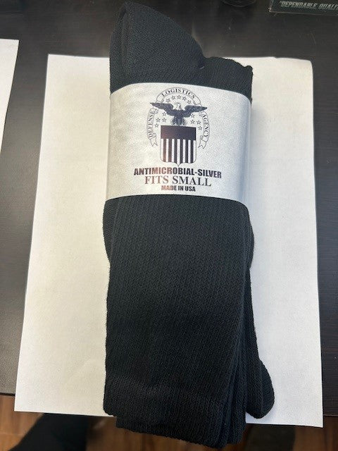 G.I. Black Anti-Microbial Cotton Socks – 12 Pairs, Size Small (SIZE 9-11)