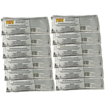 Kit para lesiones penetrantes en el pecho GI: paquete de 12
