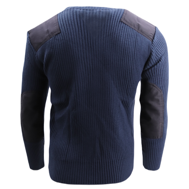 V-Neck Acrylic/Wool Commando Sweater