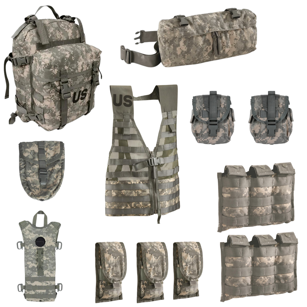 16pc Rifleman Kit MOLLE System ACU Complete Set USGI ARMY