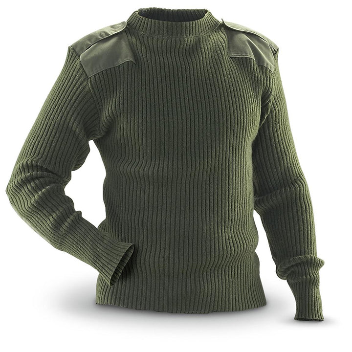 Suéter Commando de lana GI USMC con charreteras